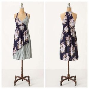 Anthropologie Floral Faux Wrap Dress M by Lilka